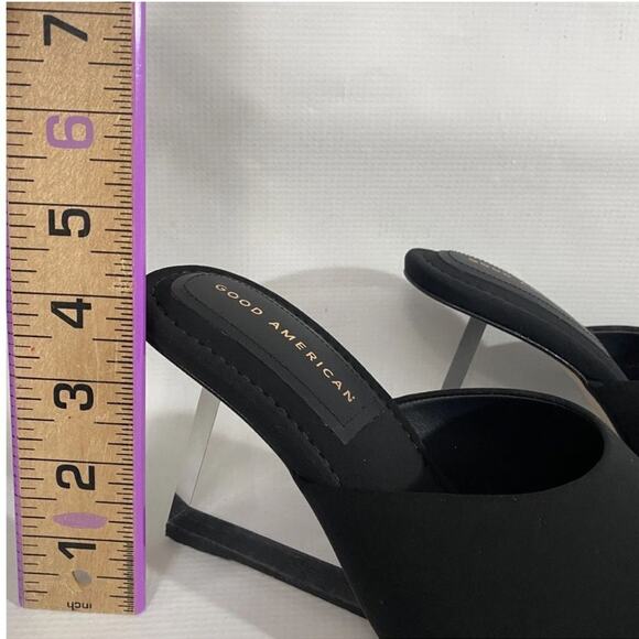 Good American Clear Wedge Sandal Neoprene Open Toe Size 8.5 GA368N-X New in Box - Picture 12 of 16